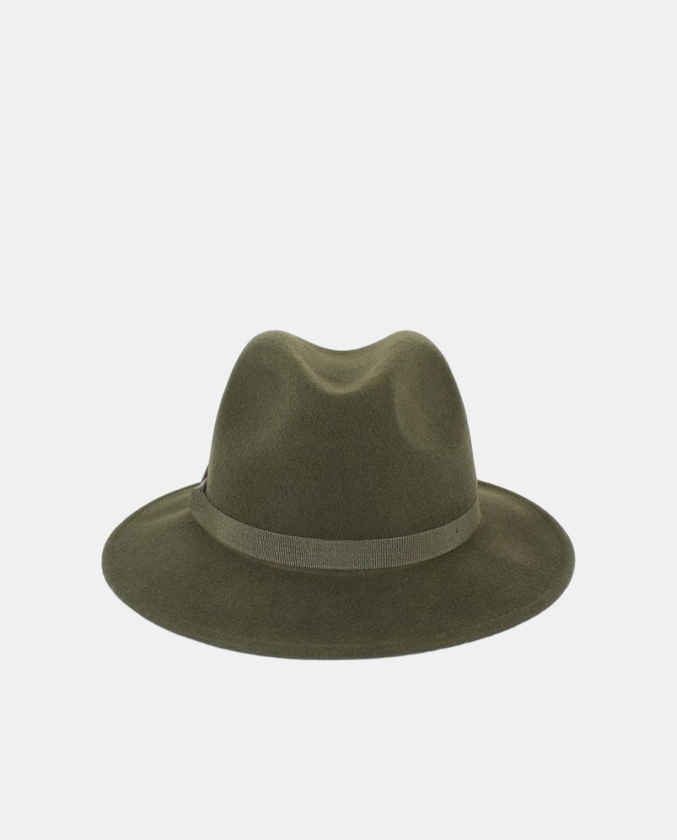 Sombrero small fedora con cinta grosgrain - Tirabasso - Verde Verde-2