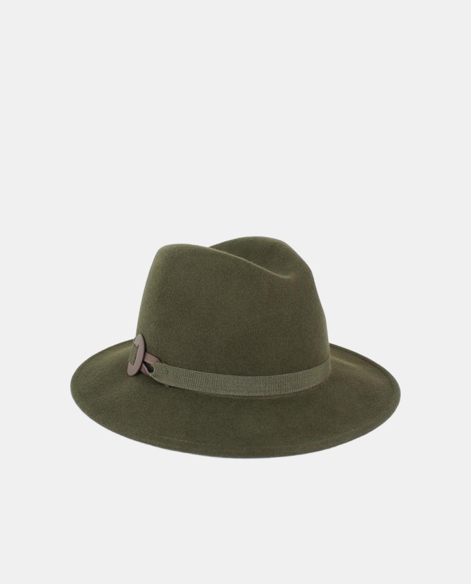 Sombrero small fedora con cinta grosgrain - Tirabasso - Verde Verde-3