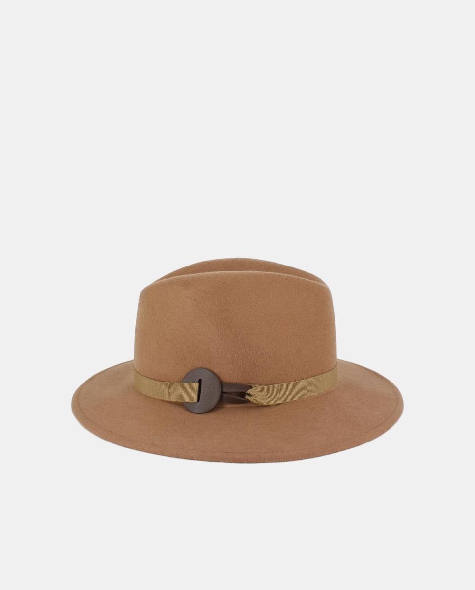 Imagen 0 de Sombrero small fedora con cinta grosgrain Marrón claro