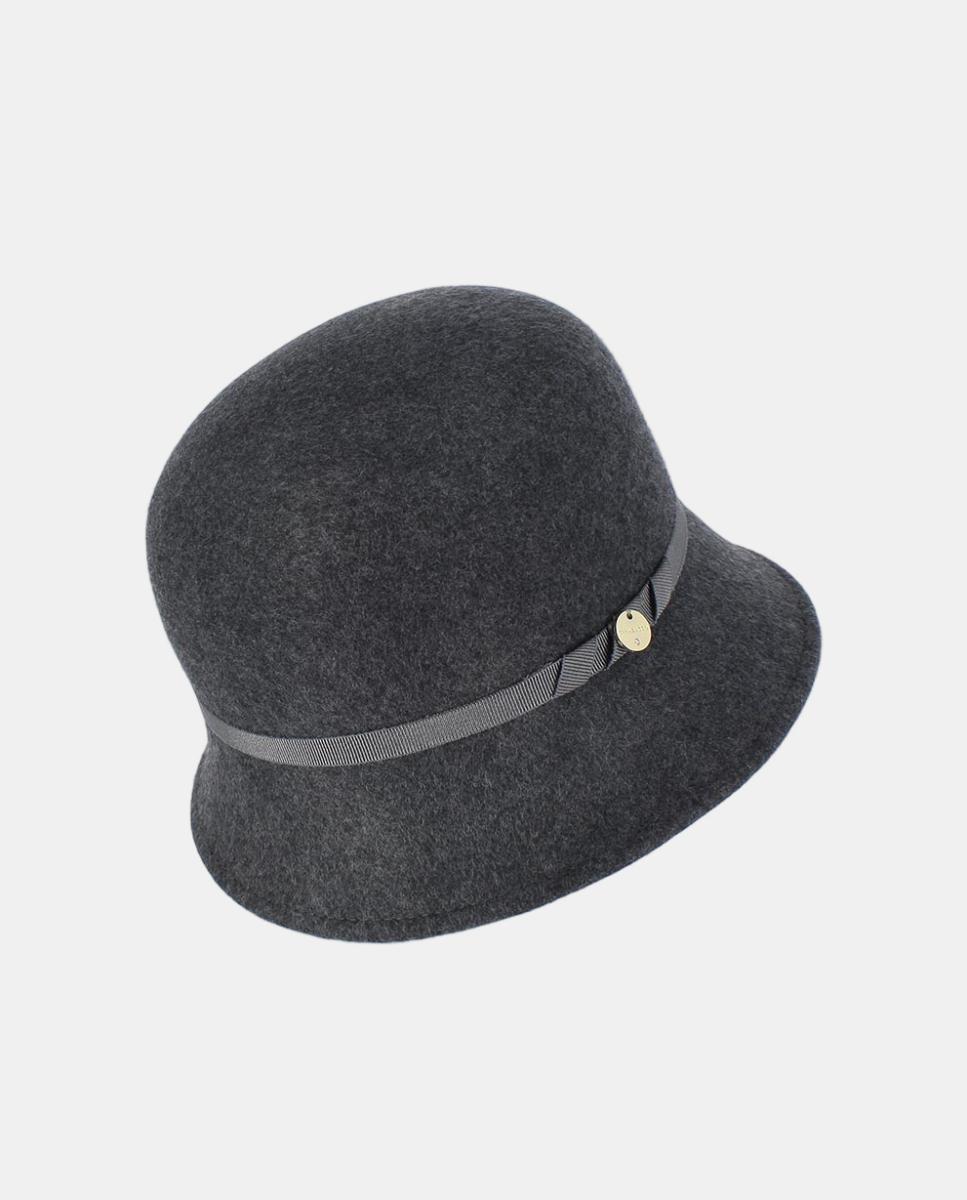 Imagen 0 de Sombrero cloche con grosgrain Gris