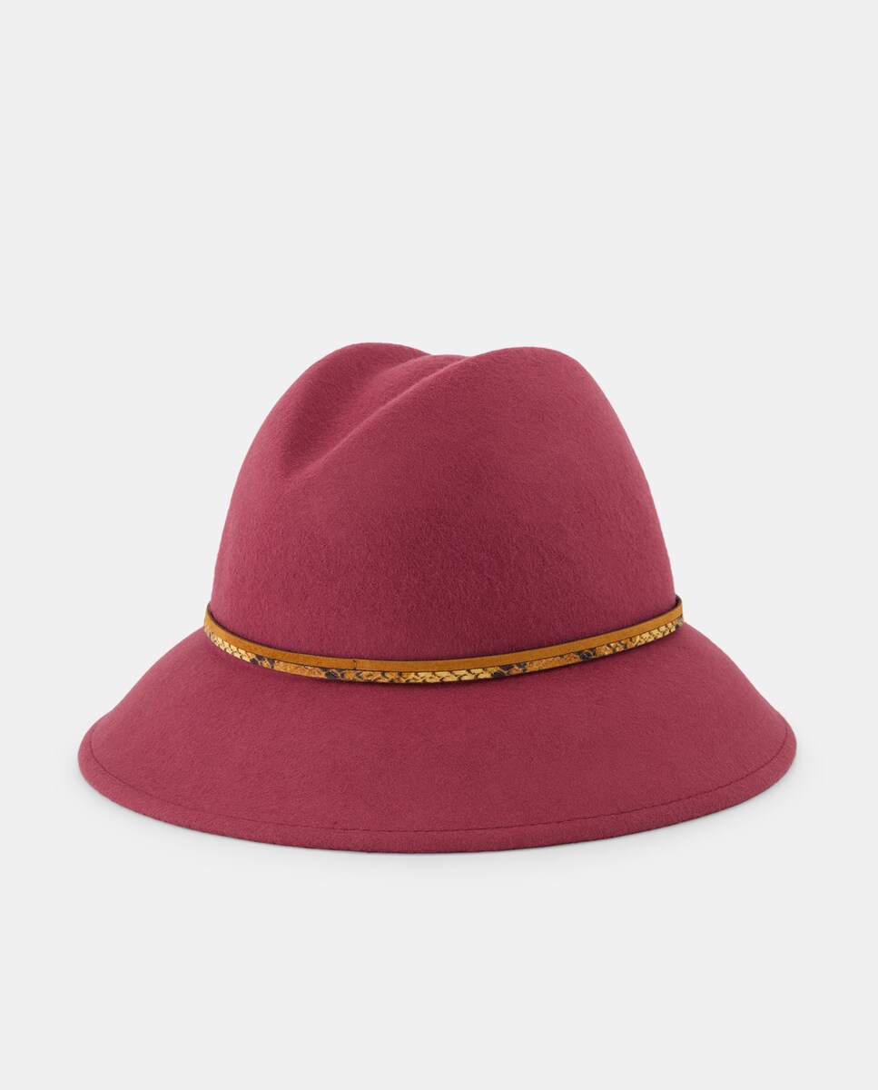 Chapéu de Feltro Rosa-2