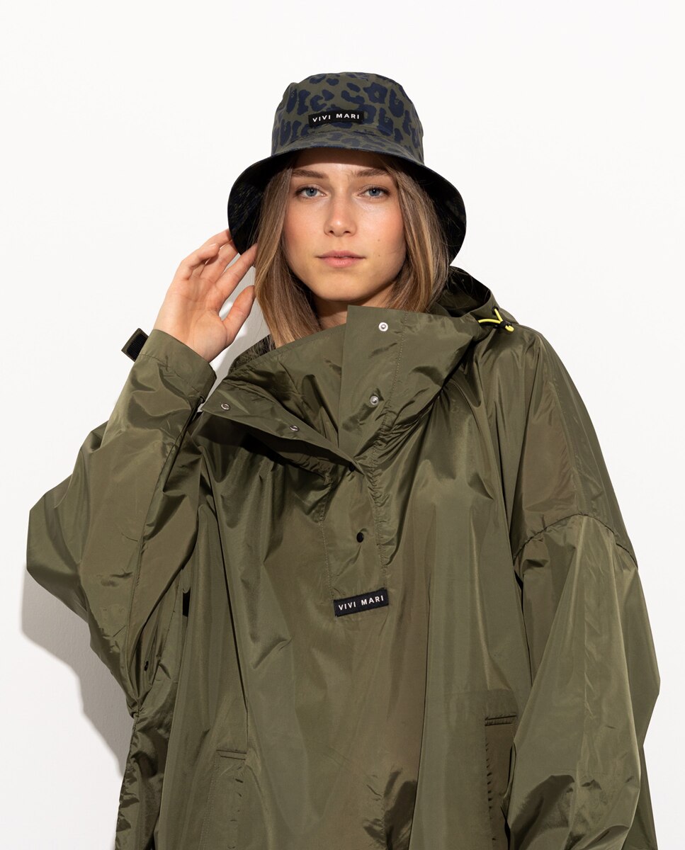 Chapéu para a Chuva com Estampado Vivi Mari Azul-marinho-4