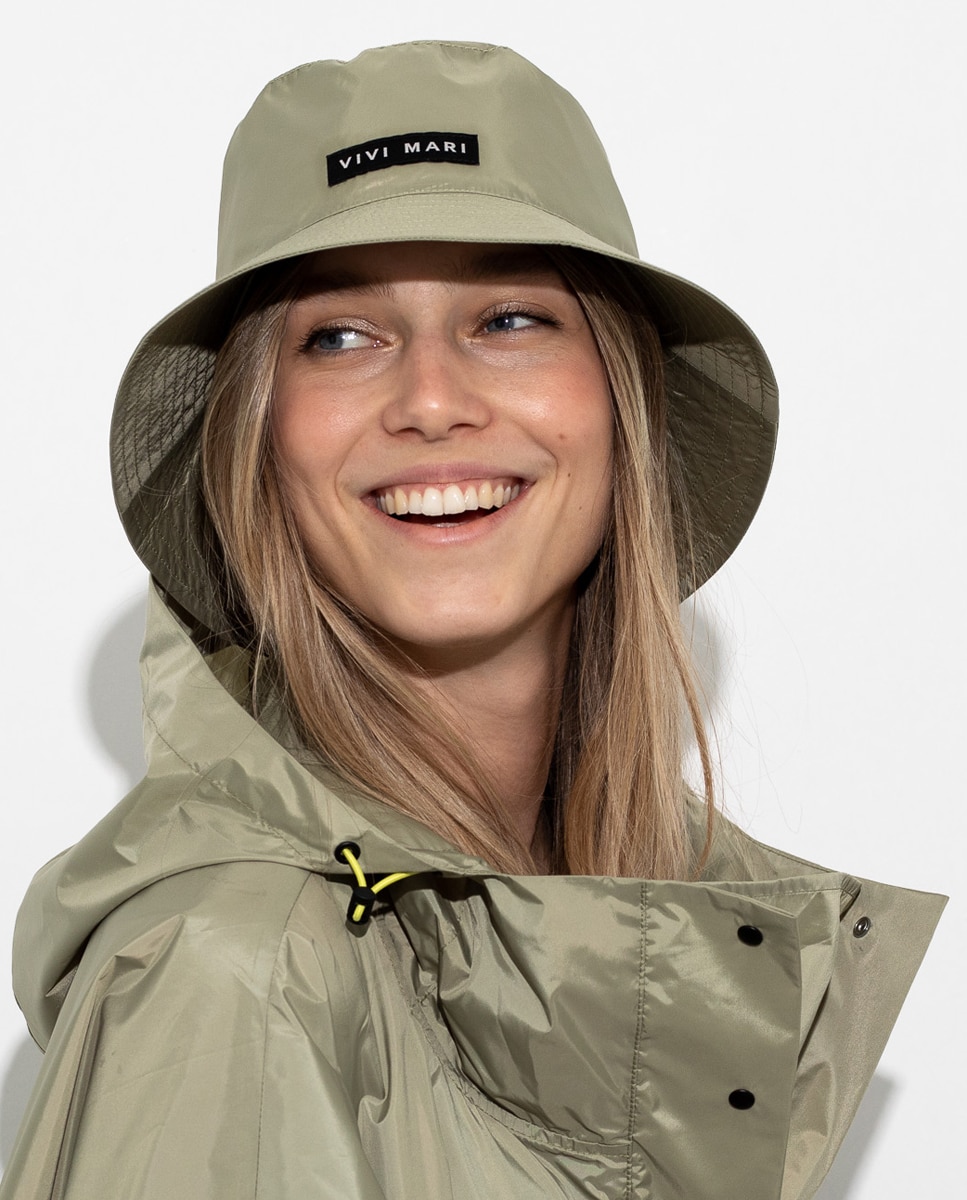 Chapéu para a Chuva com Estampado Vivi Mari Verde-claro-1