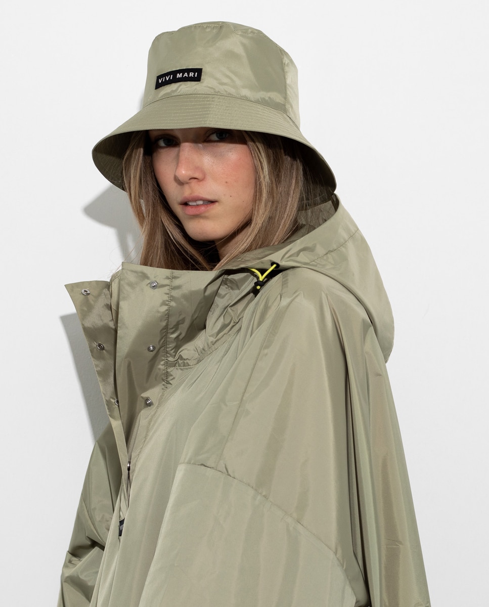 Chapéu para a Chuva com Estampado Vivi Mari Verde-claro-4