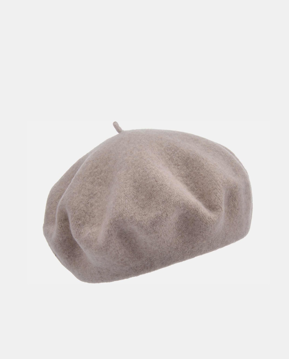 Boina de Lã Virgem - Bege Bege-1