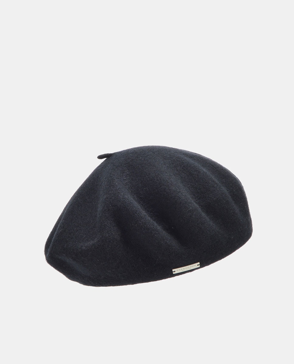 Boina lana cocida - Seeberger - Negro Negro-2