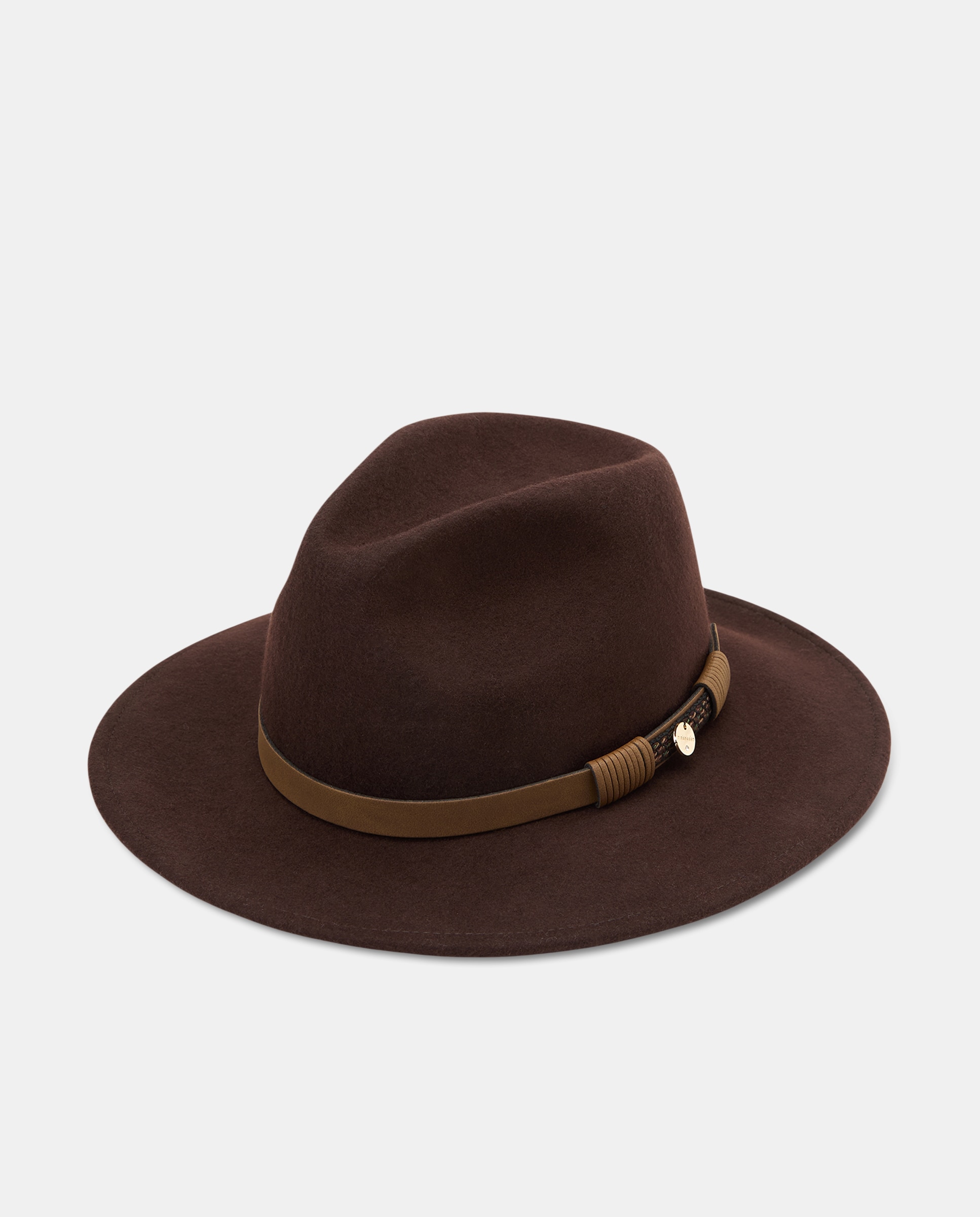 Chapéu Fedora com Fita Castanho-2