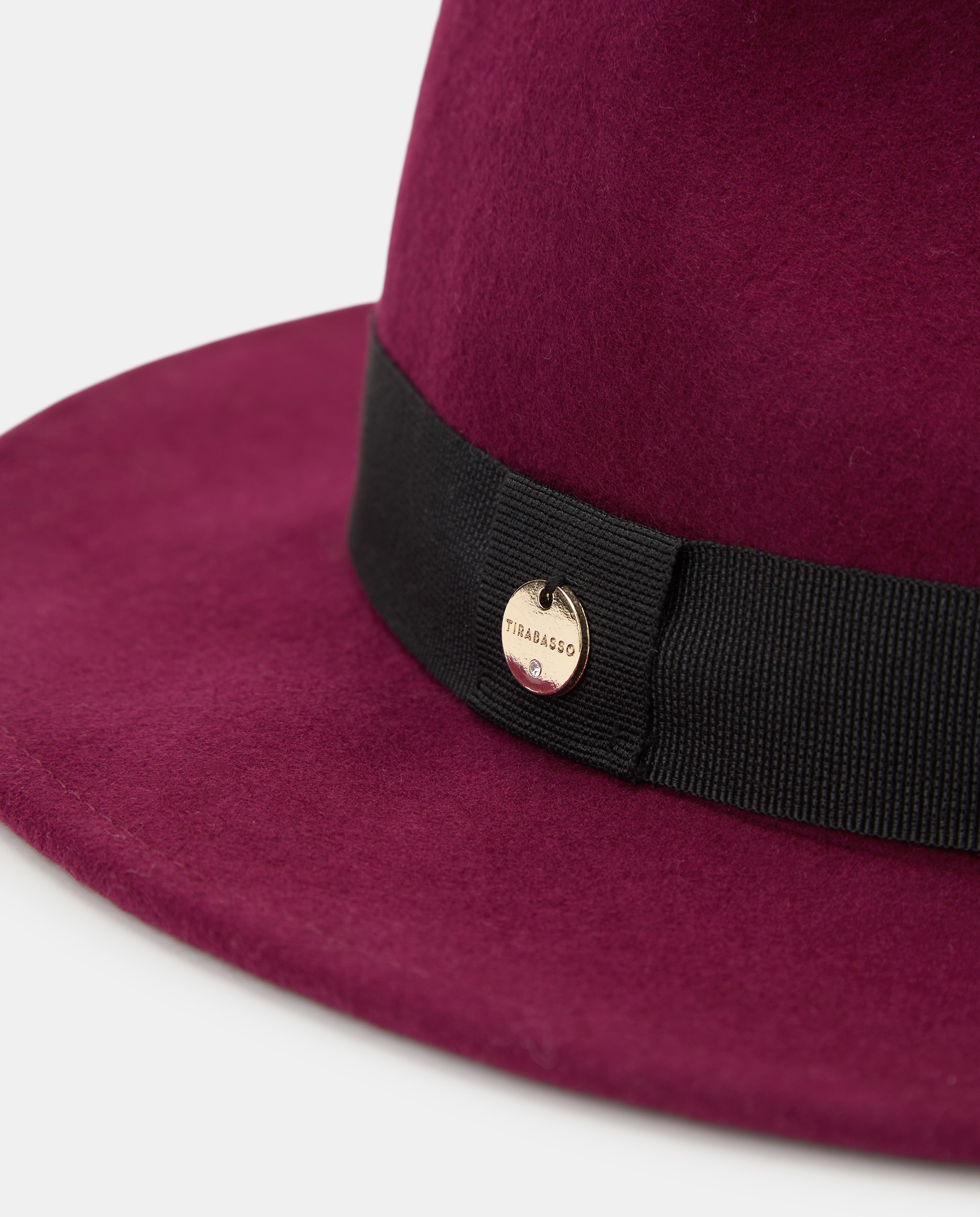 Chapéu Small Fedora com Fita Desfiada Roxo-2