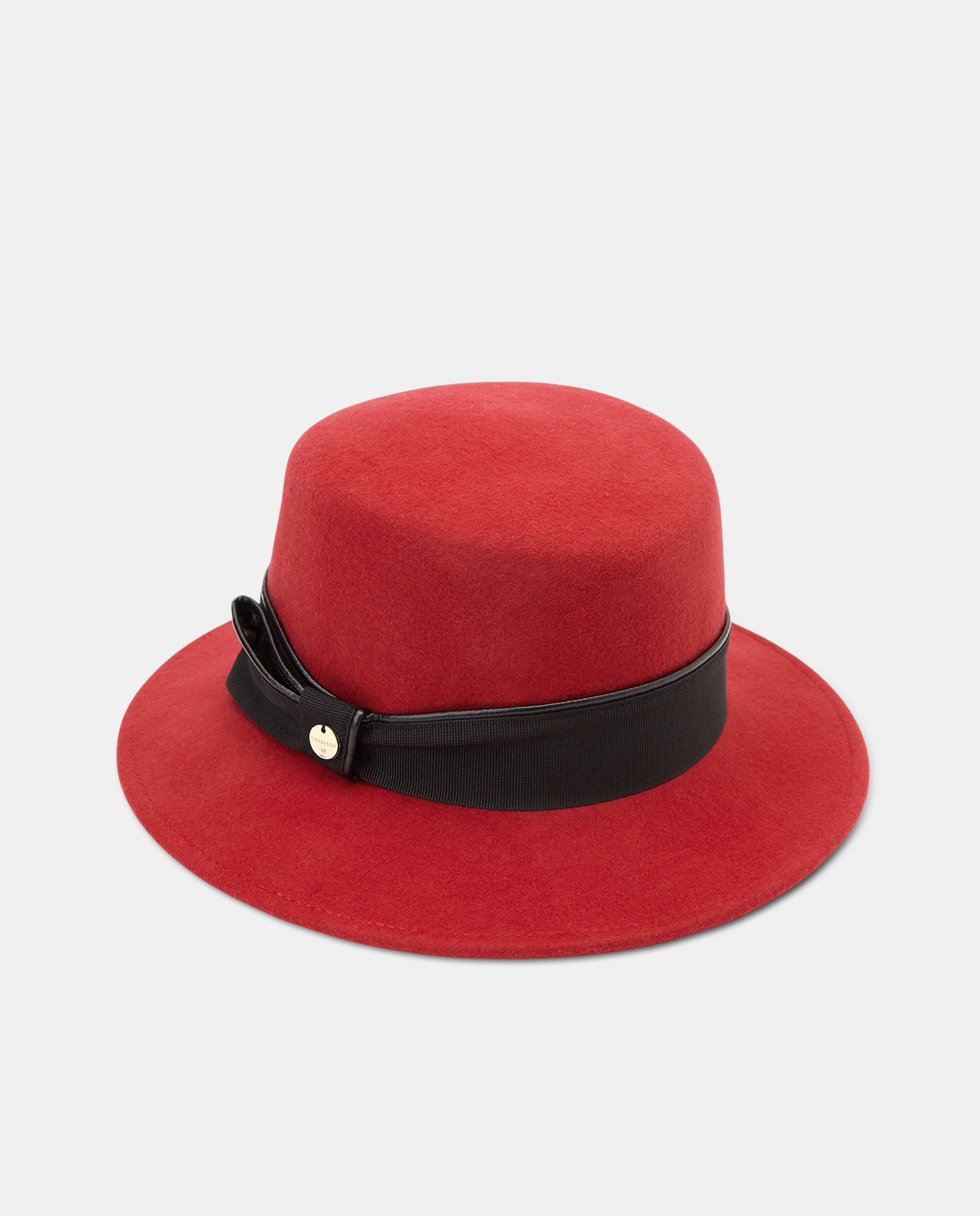 Cloche con grosgrain - Tirabasso - Rojo Rojo-1