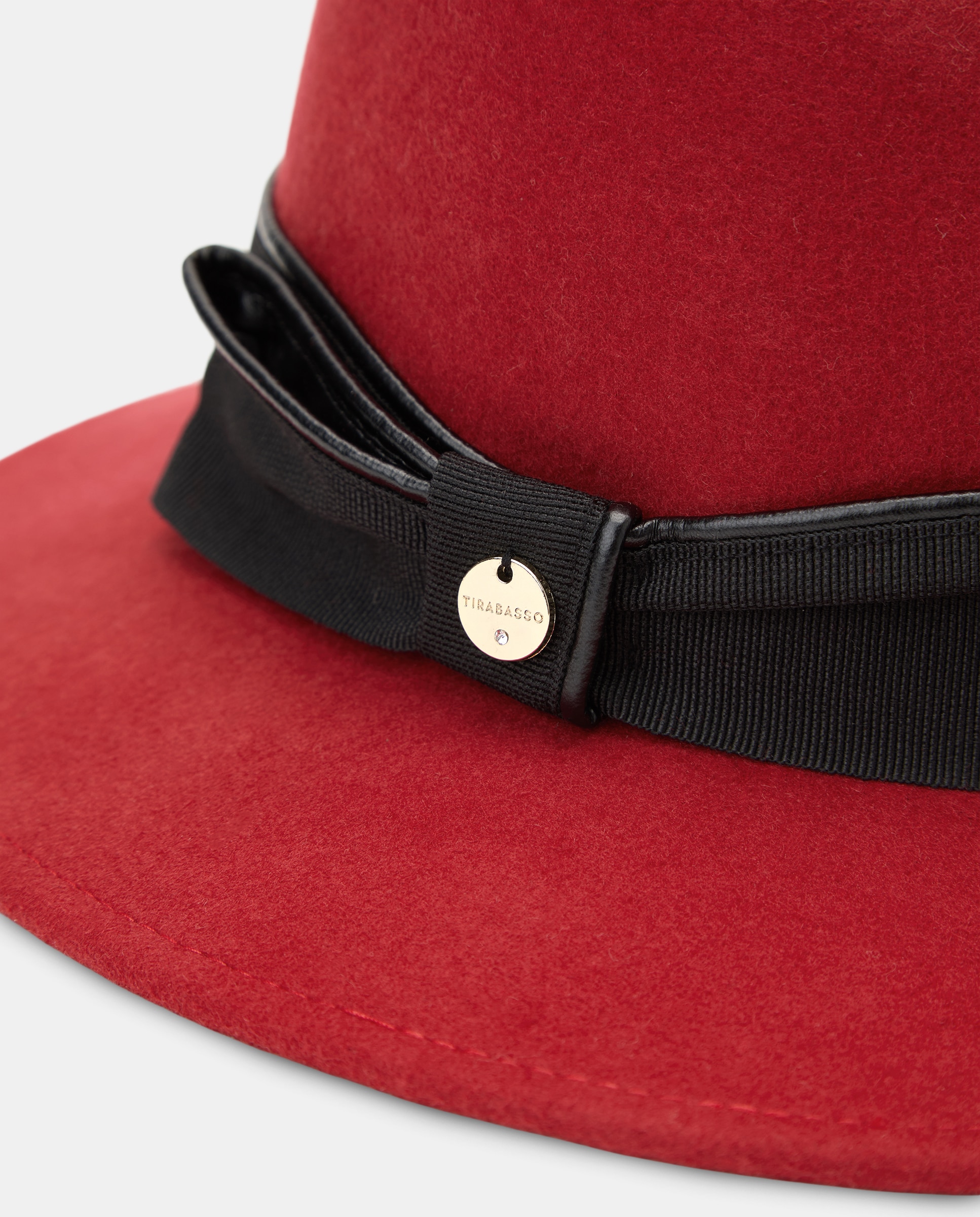 Cloche con grosgrain - Tirabasso - Rojo Rojo-2