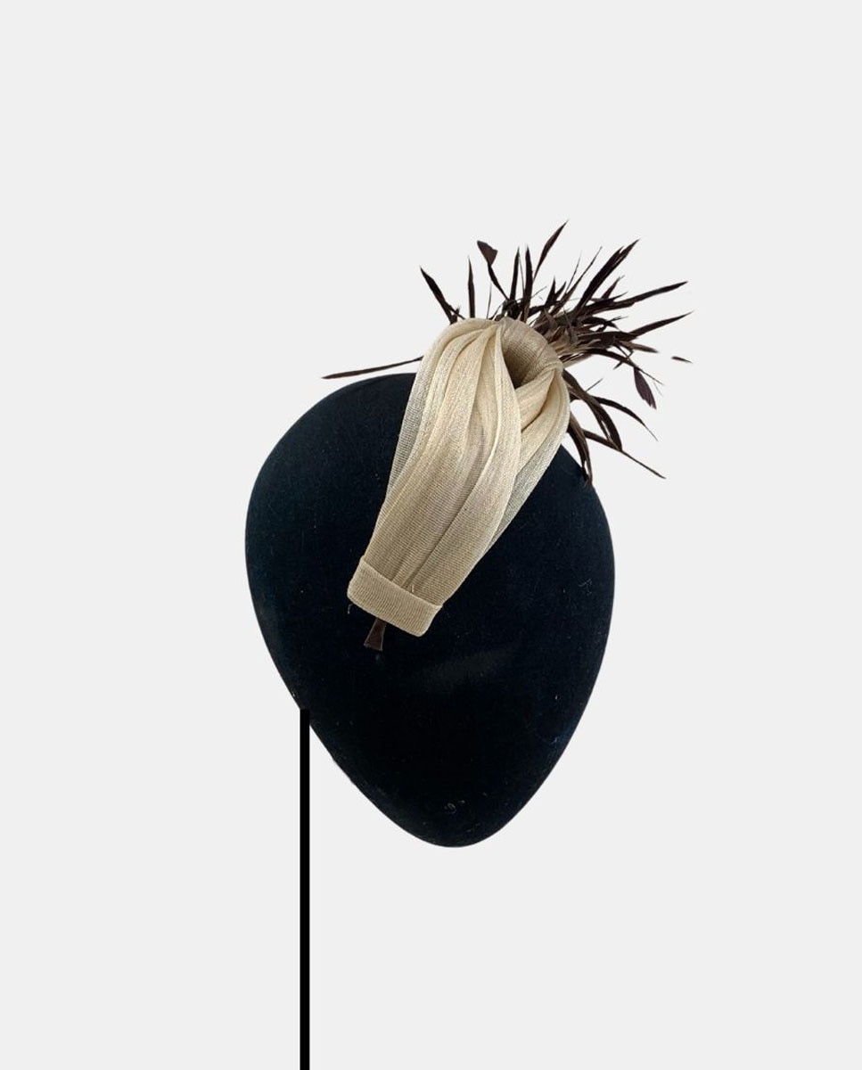 Bandolete com Penas Castanho-3