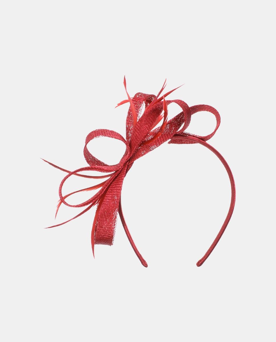 Imagem 0 de Toucado Tipo Bandolete Sinamay com Penas - Rosa