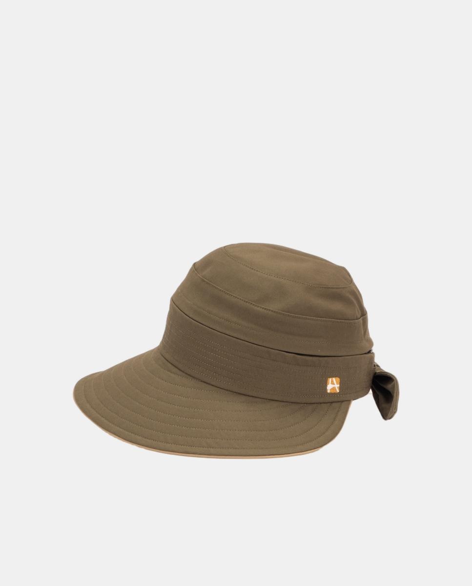 Imagem 0 de Chapéu com Estampado Abaixo da Pala e em Linho e Algodão - Azul-Marinho