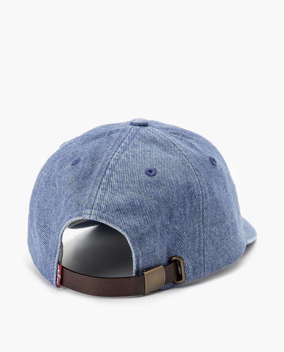 Boné de Algodão com Logótipo Bordado à Frente - Preto Azul-3
