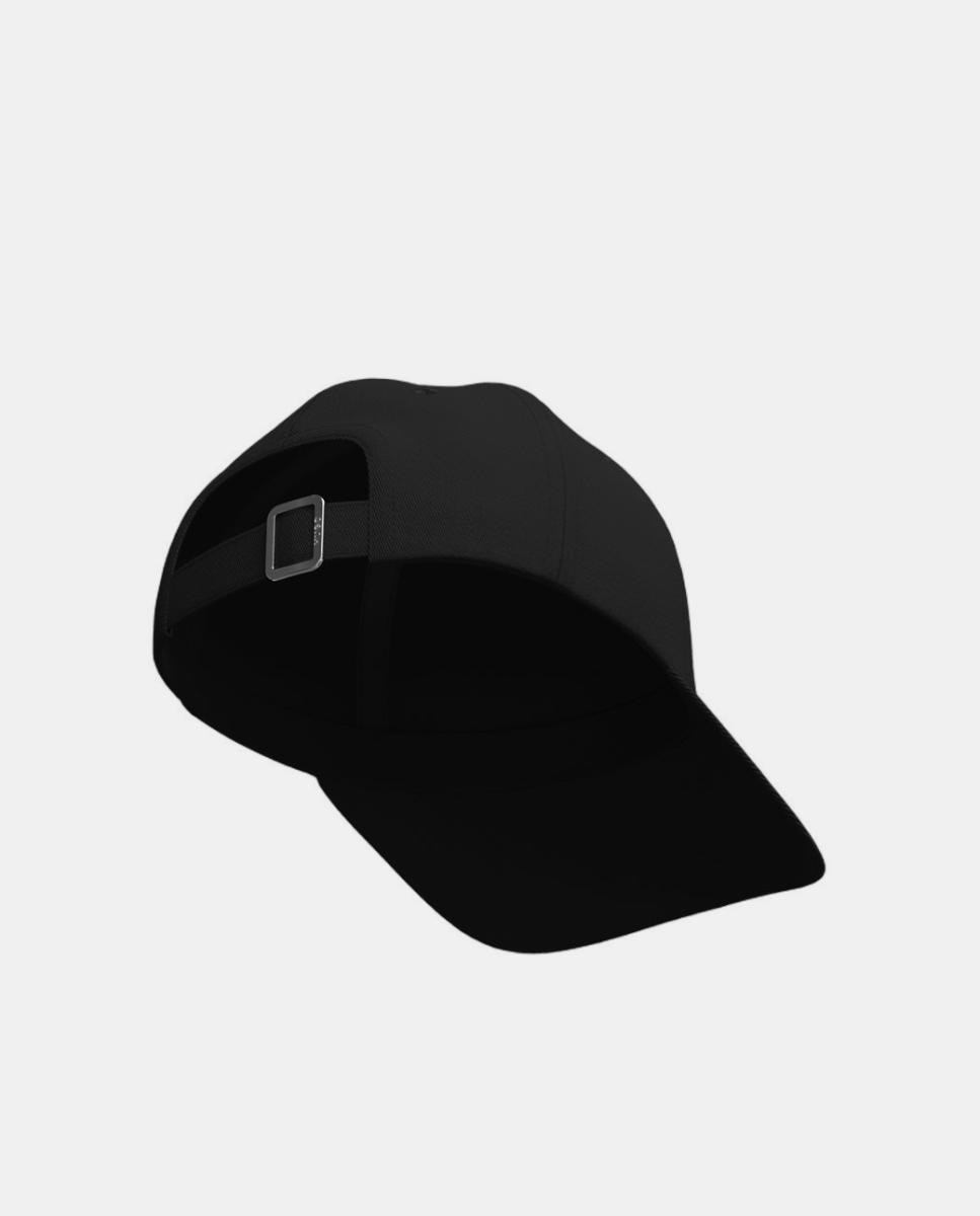 Boné de Basebol de 6 Painéis com Logótipo Preto-2