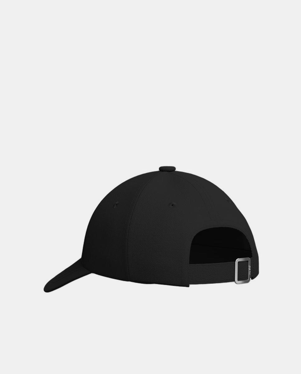 Boné de Basebol de 6 Painéis com Logótipo Preto-3