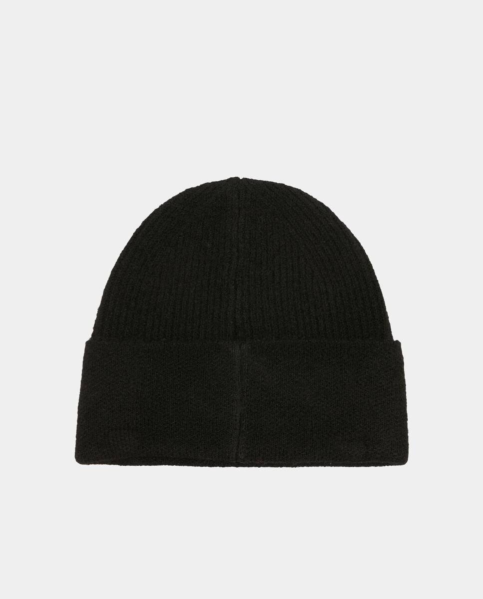 Gorro de Malha com Logótipo Grande Preto-1