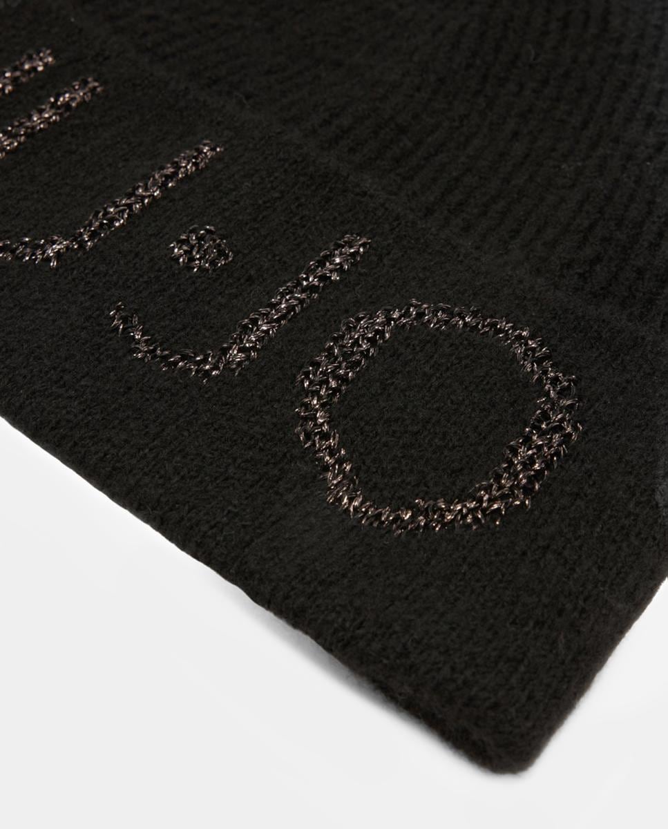 Gorro de Malha com Logótipo Grande Preto-2