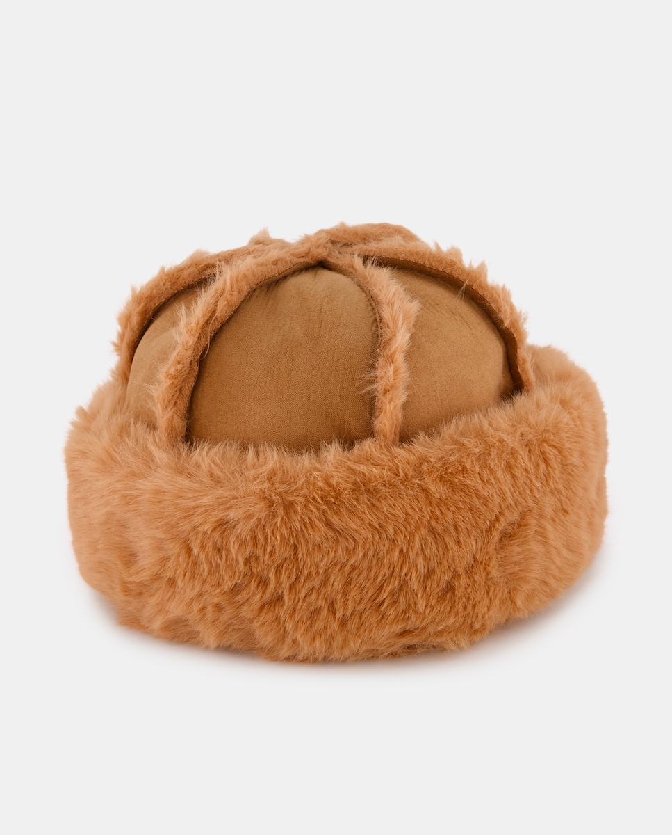 Carro de Pelo Sintético Combinado Camel-1