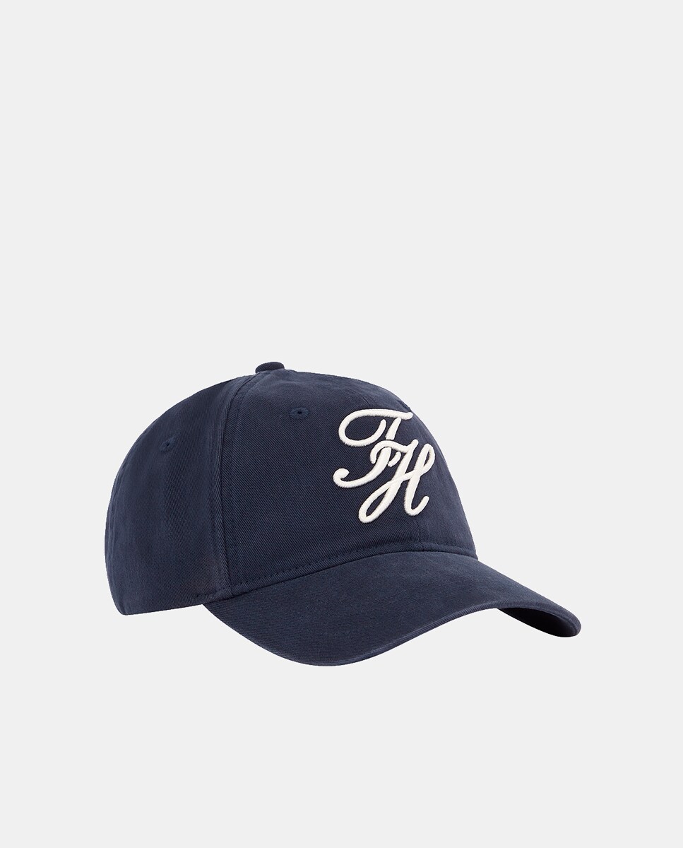 Boné de Algodão com Logótipo Bordado - Azul-Marinho Azul-marinho-1