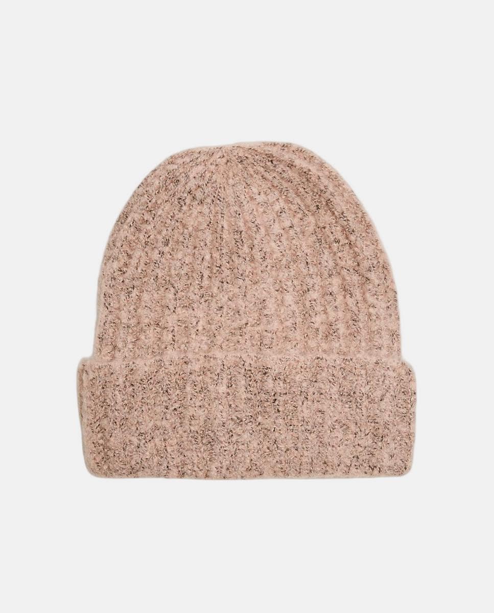 Gorro de Malha com Costura - Cinzento-Claro Rosa-1