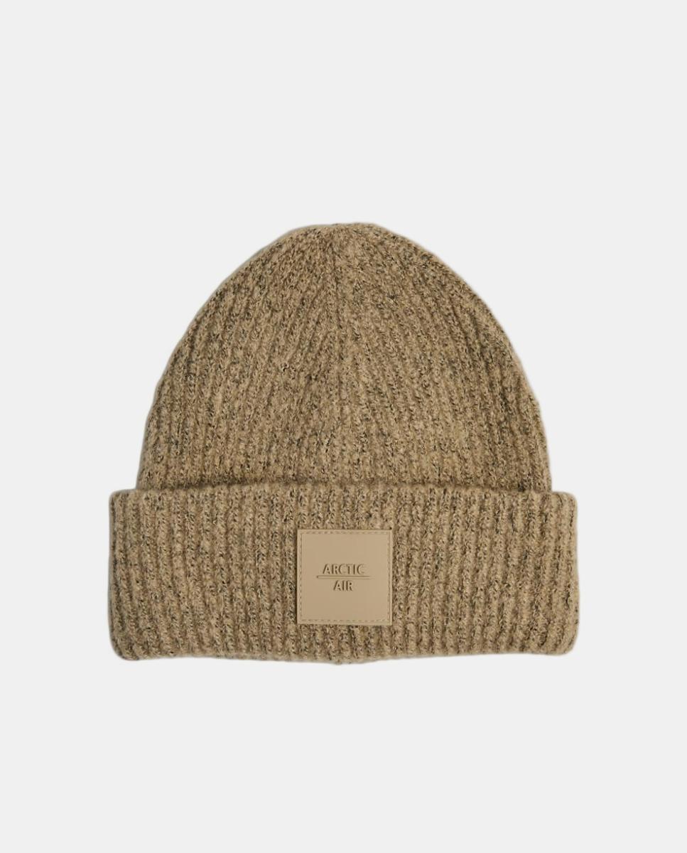 Gorro Beanie de Malha Bege-1