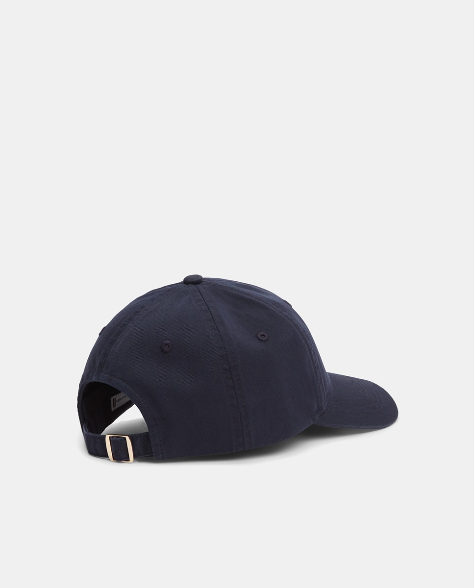 Boné de Algodão com Logótipo Bordado - Azul-Marinho Azul-marinho-2