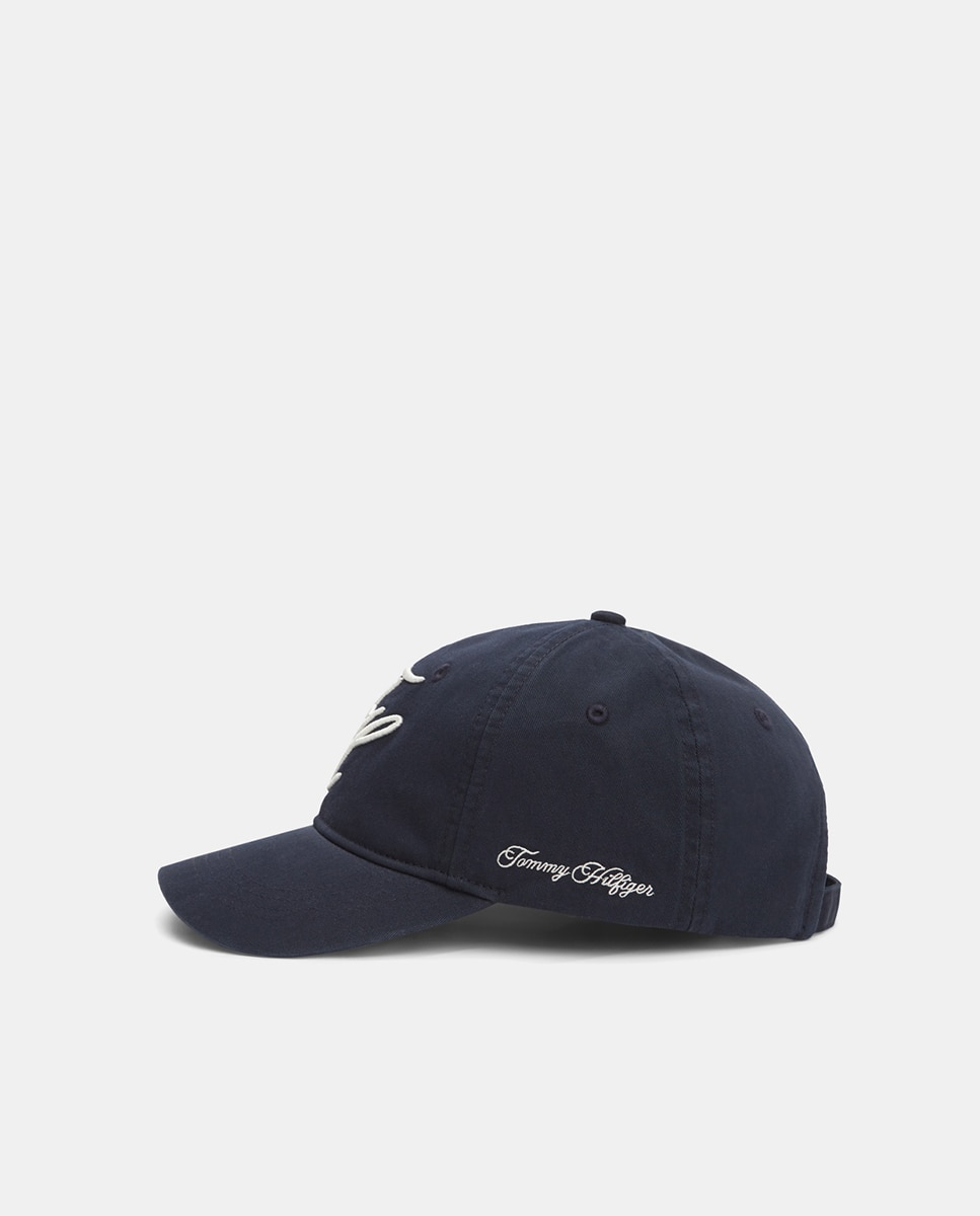 Boné de Algodão com Logótipo Bordado - Azul-Marinho Azul-marinho-3