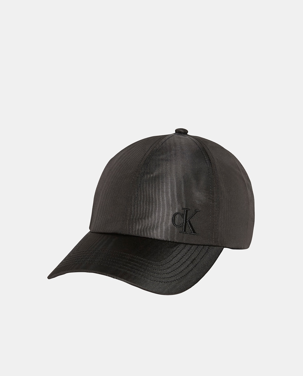 Boné Brilhante com Logótipo Bordado - Preto Preto-1