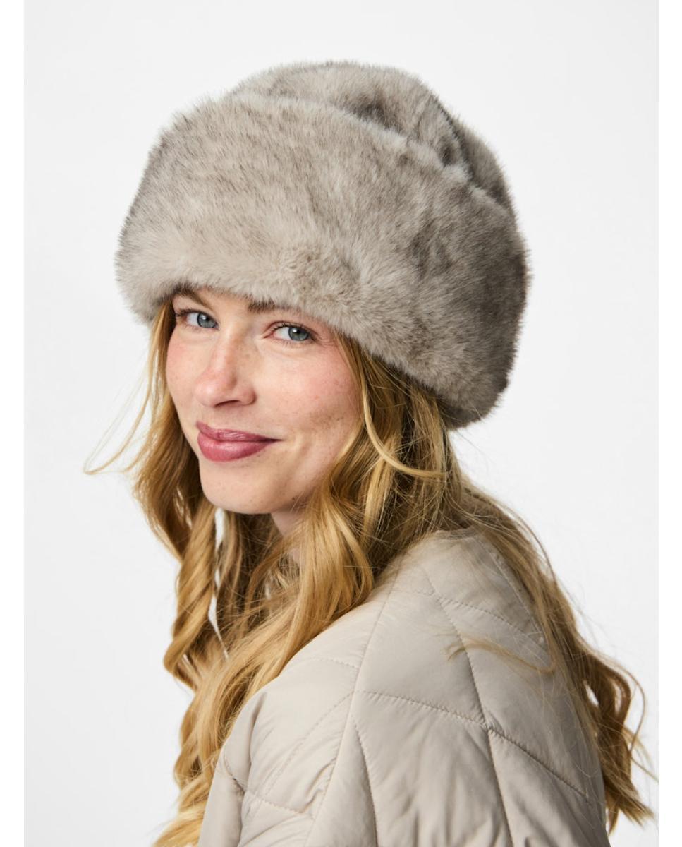 Gorro de Pelo Bege-2