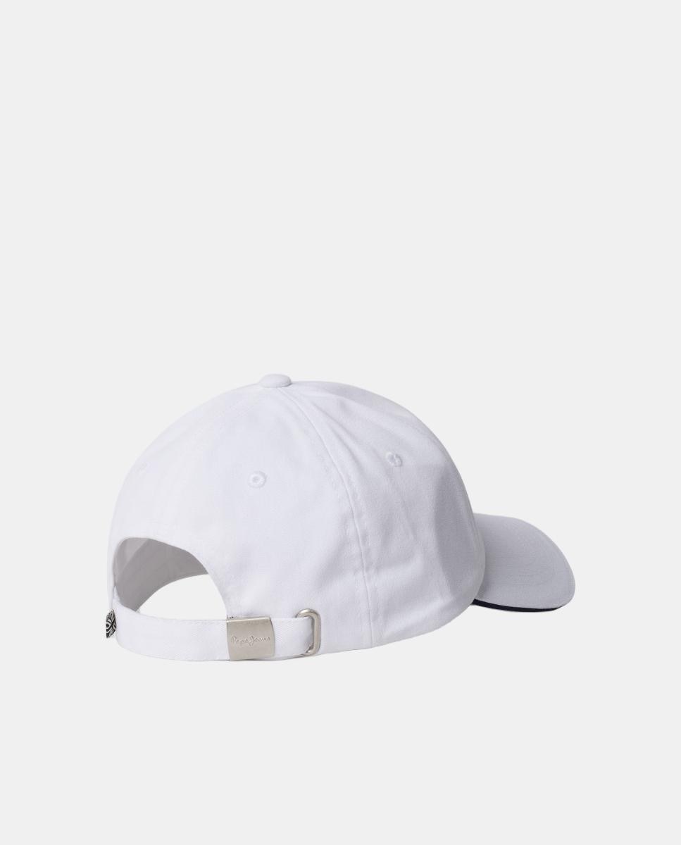 Boné de Sarja com Logótipo à Frente Branco-2