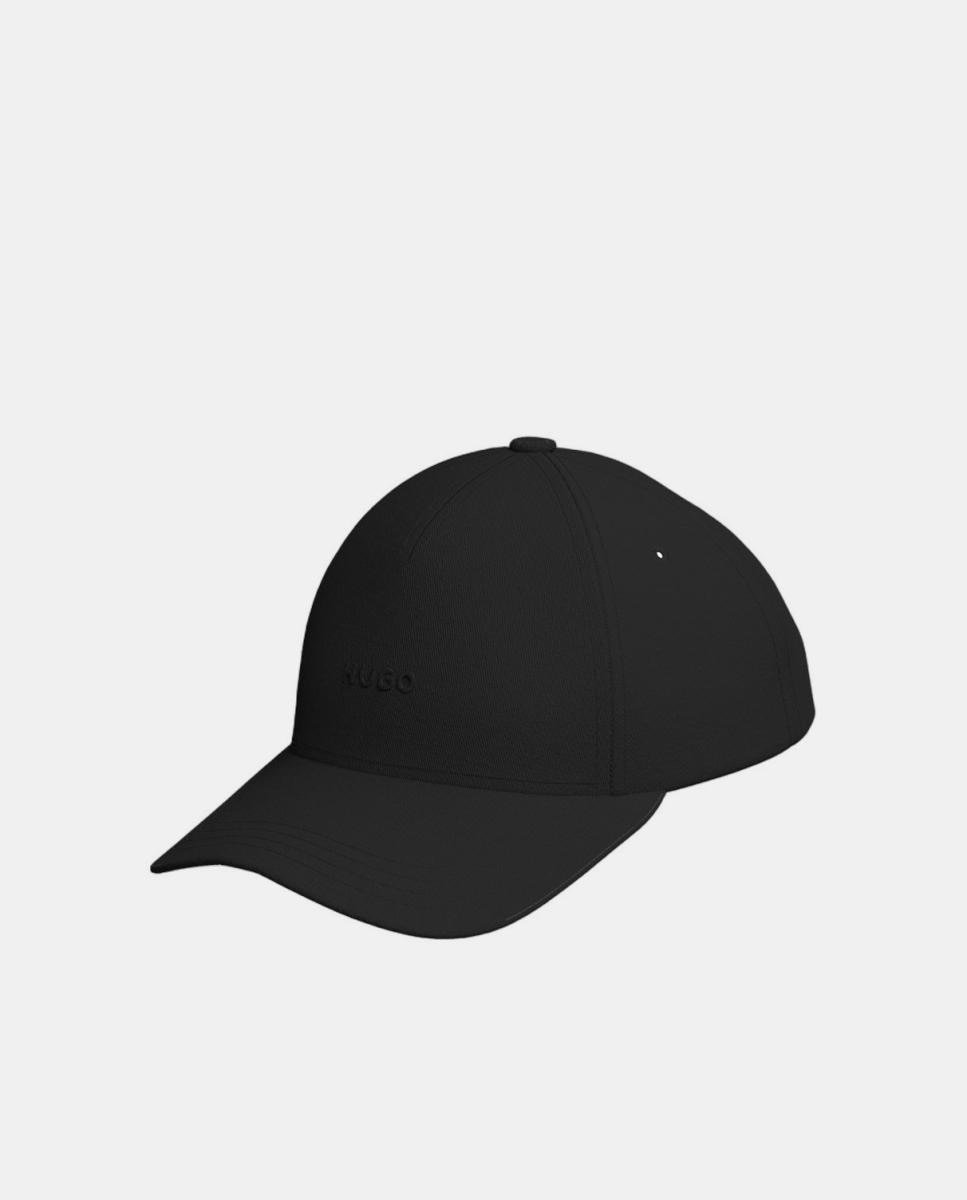 Imagen 1 de Gorra de béisbol de 6 paneles con logotipo de HUGO bordado - Negro Negro