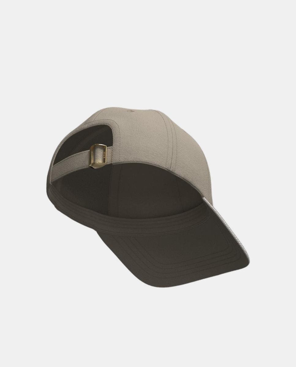 Boné de Basebol de 6 Painéis com Estampado de Monograma - Branco Castanho-2