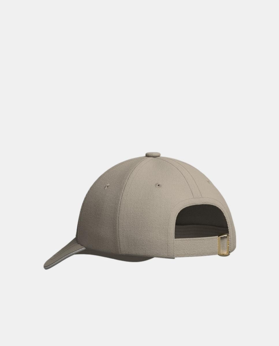 Boné de Basebol de 6 Painéis com Estampado de Monograma - Branco Castanho-3