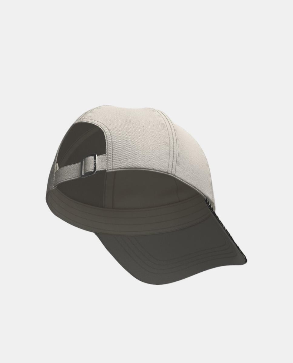 Boné de Basebol Suave de 6 Painéis com Logótipo Bordado e Detalhe Cosido à Mão na Pala Branco-2