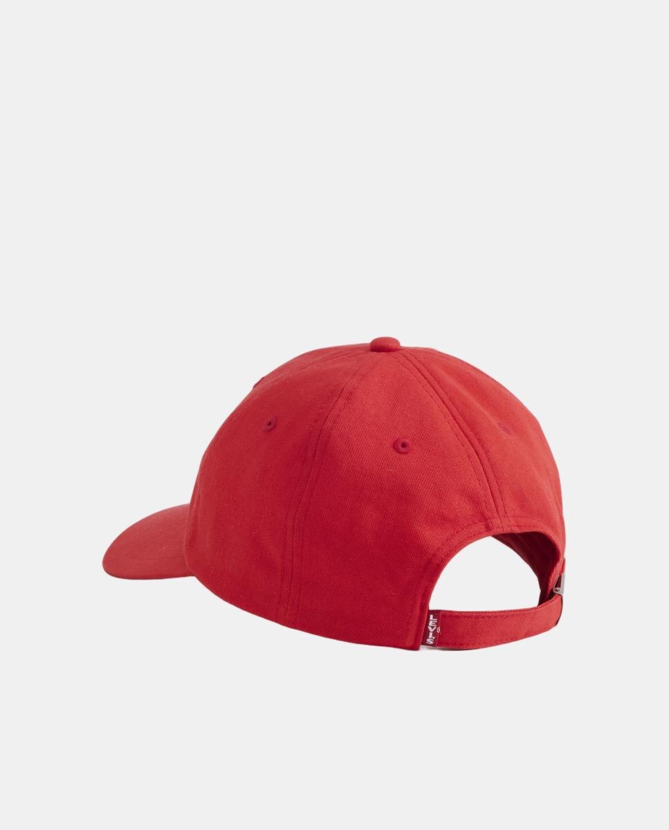 Boné de Algodão com Logótipo Bordado à Frente Vermelho-4
