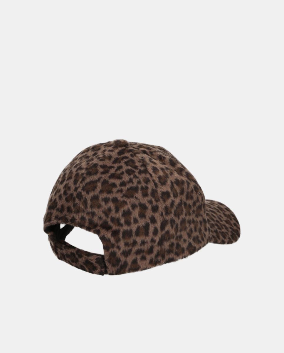 Gorra com estampado animal Castanho-escuro-2