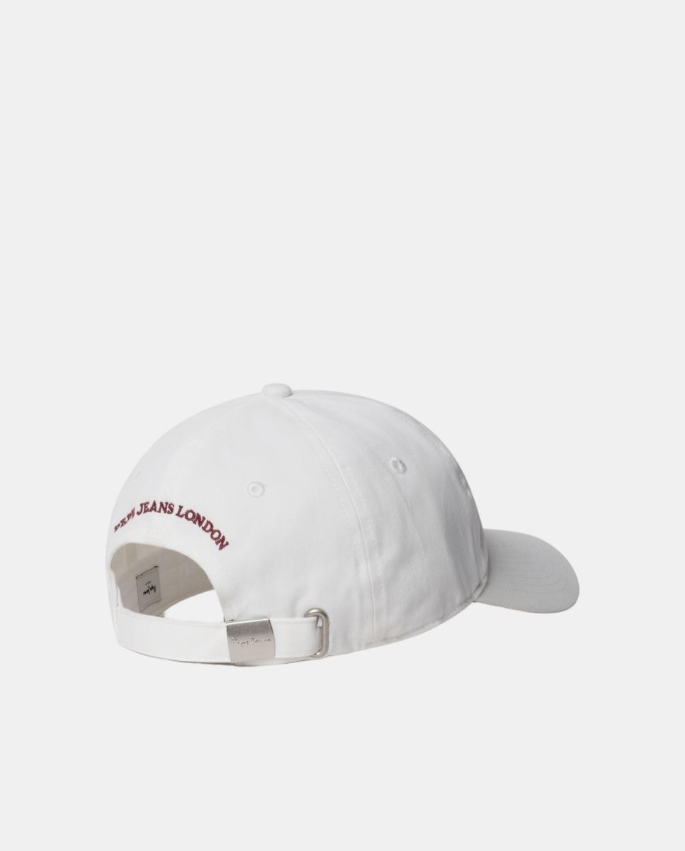 Gorra de lona con detalle de bordado artístico frontal y logo trasero. - Pepe Jeans - Blanco Blanco-2