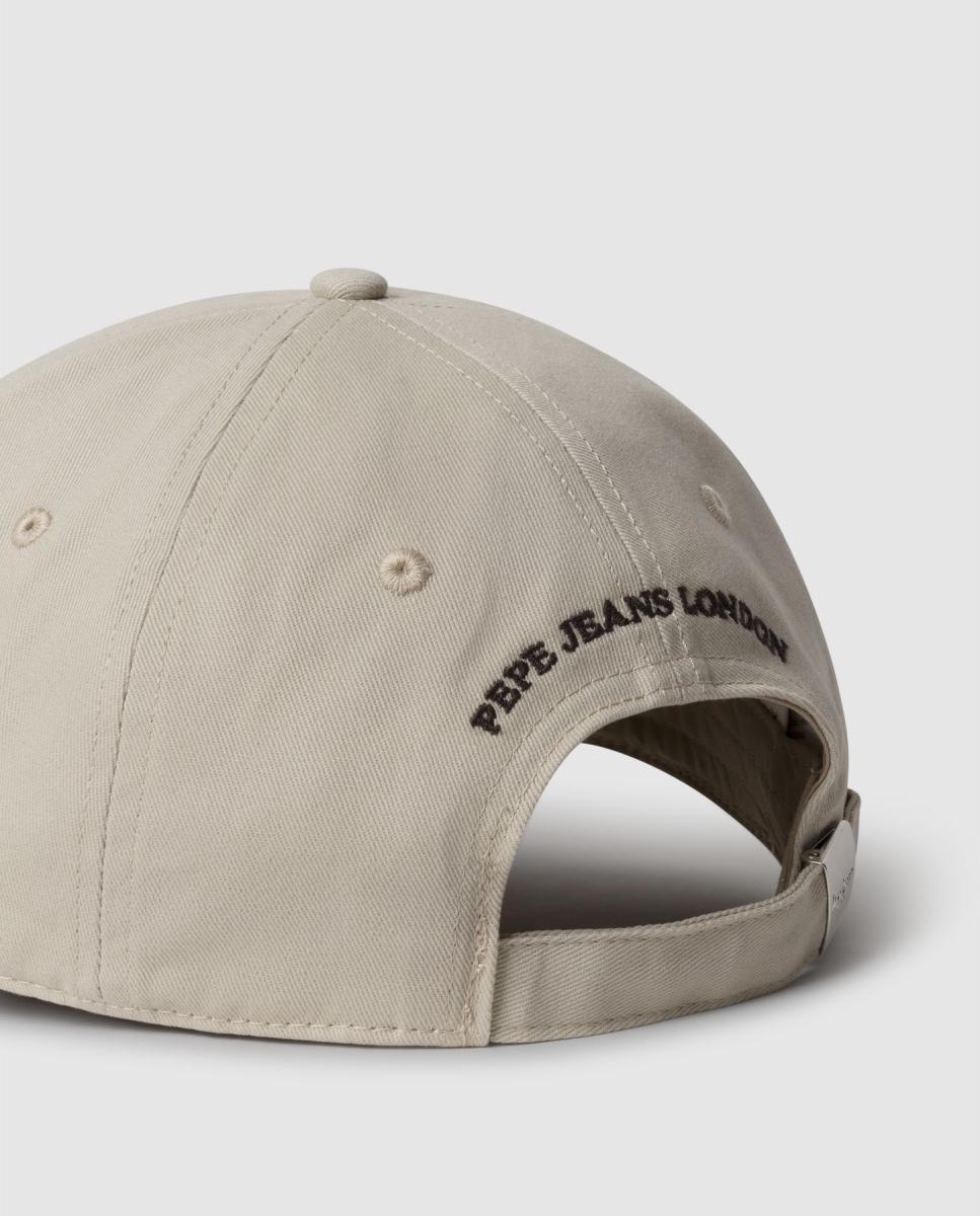 Gorra de lona con detalle de bordado artístico frontal y logo trasero. - Pepe Jeans - Beige Beige-4