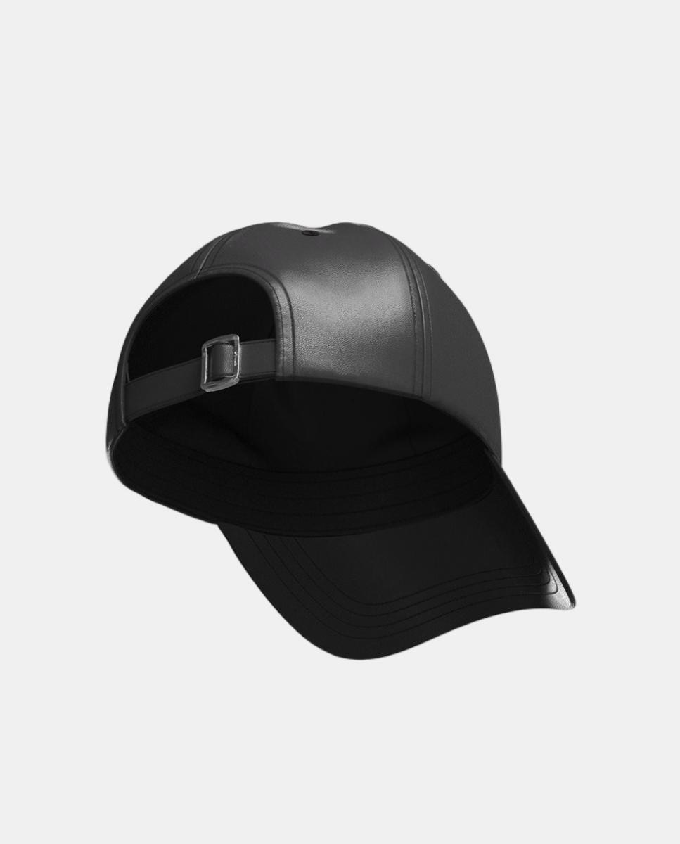 Imagen 2 de Gorra de béisbol de 6 paneles con el logotipo bordado en letra cursiva en el panel lateral - Hugo - Negro Negro