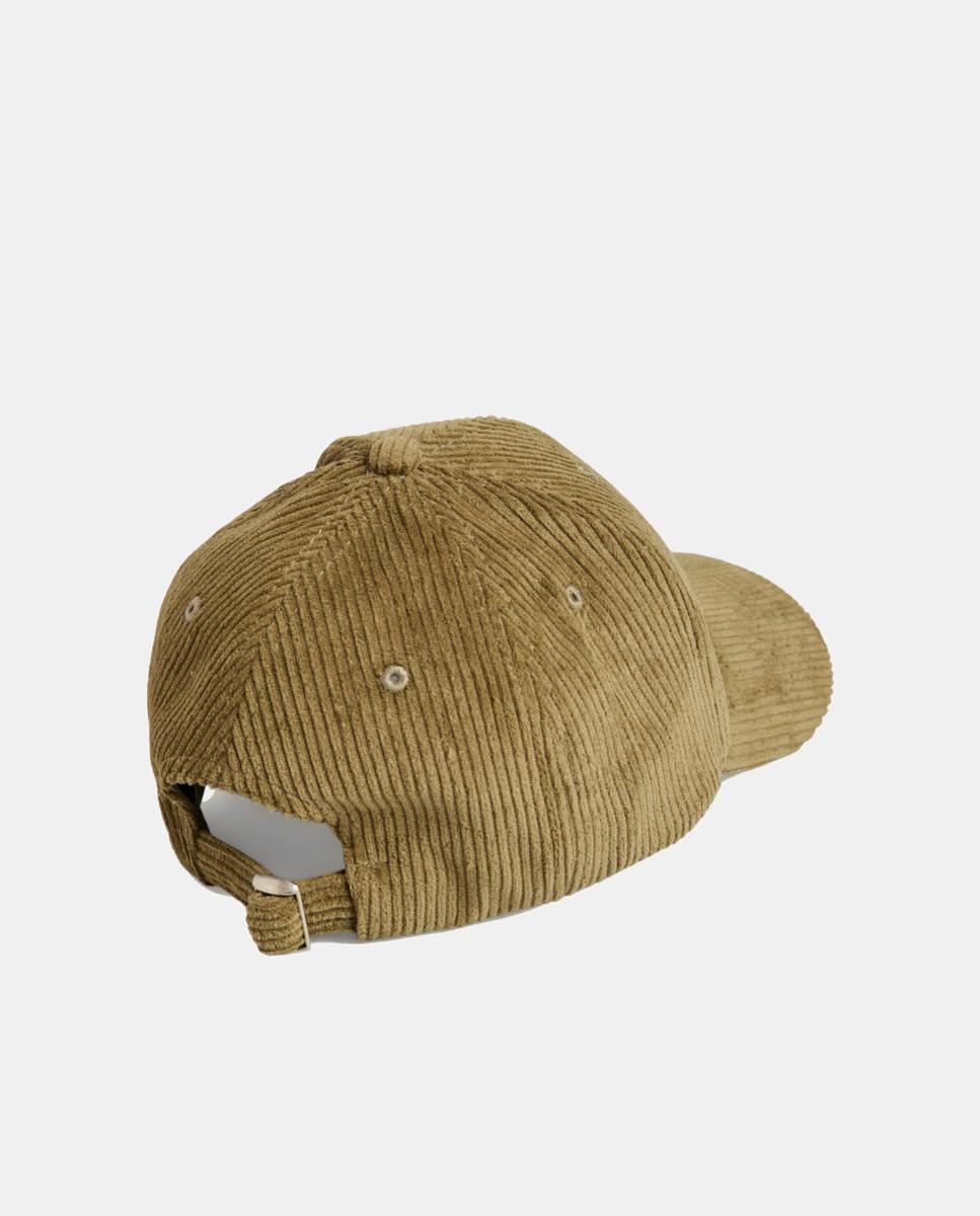 Imagen 2 de Gorra de pana con texto bordado de mujer - Pieces - Verde Verde