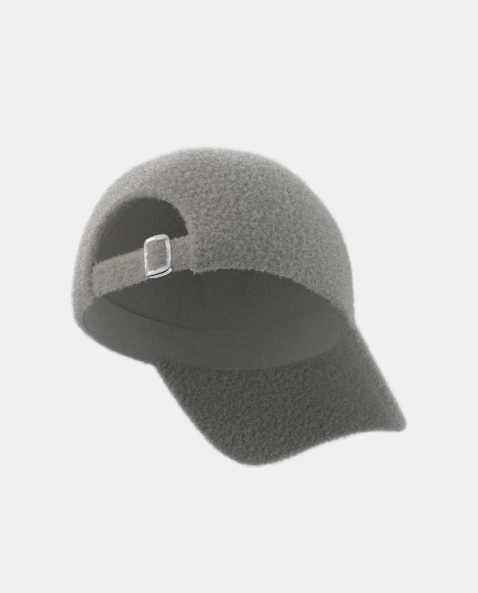Imagen 2 de Gorra de seis paneles de tejido bouclé con el logotipo metálico de HUGO - Blanco Blanco