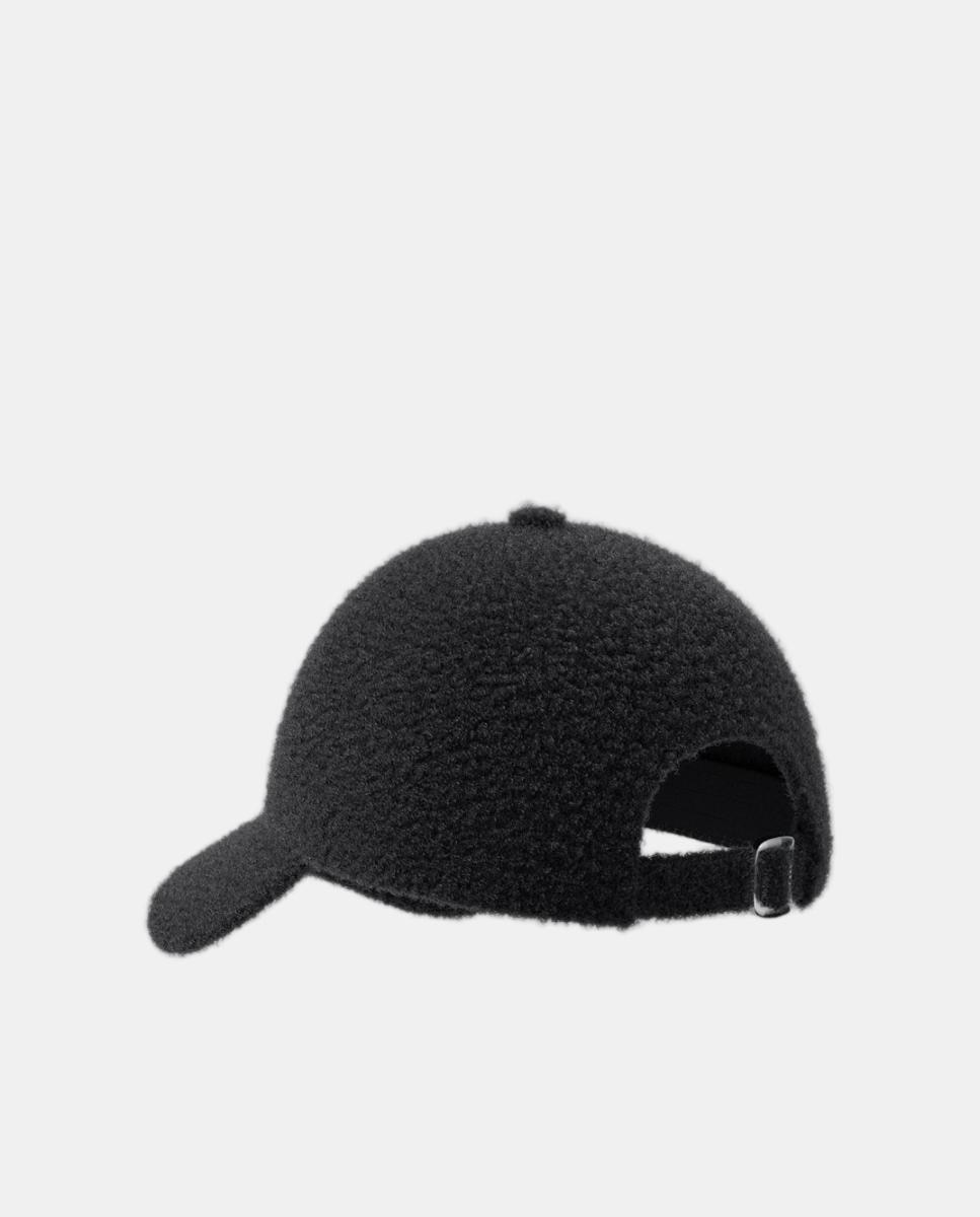 Imagen 3 de Gorra de seis paneles de tejido bouclé con el logotipo metálico de HUGO - Negro Negro