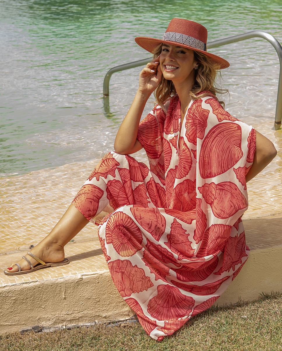 Chapéu Gambler de Aba Larga Vermelho-2