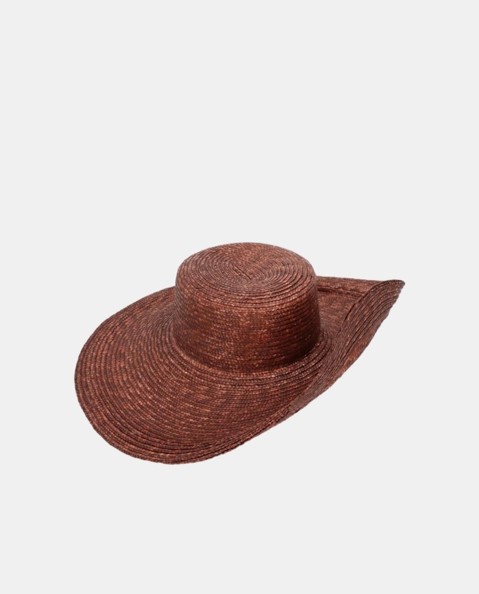 Chapéu Upbrim - Cor de Chocolate Castanho-escuro-2