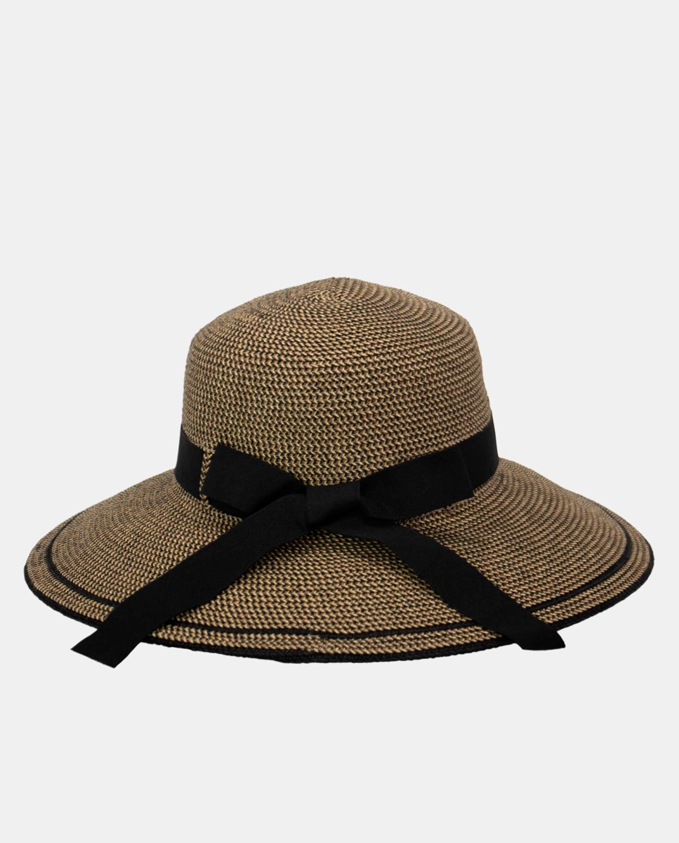 Imagem 0 de Chapéu com Proteção Solar e Fita - Castanho/Preto