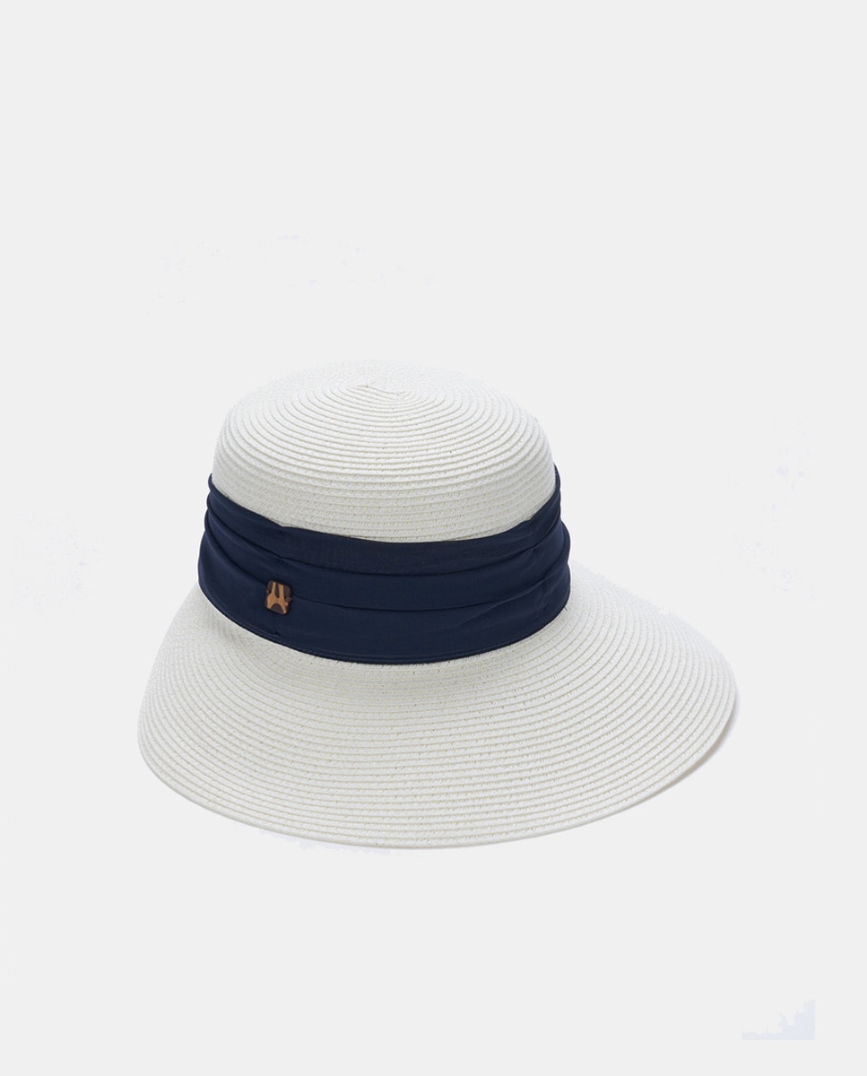 Sombrero en rojo jaspeado con cinta en rojo - Aranda - Blanco Blanco-1