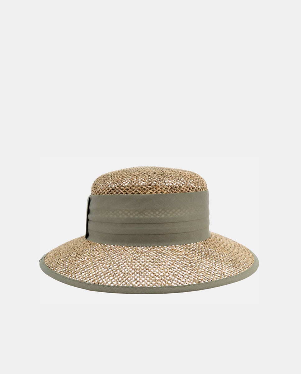 Imagem 0 de Chapéu Cloche com Fita, Vivos a Condizer e em Fibras Naturais - Caqui