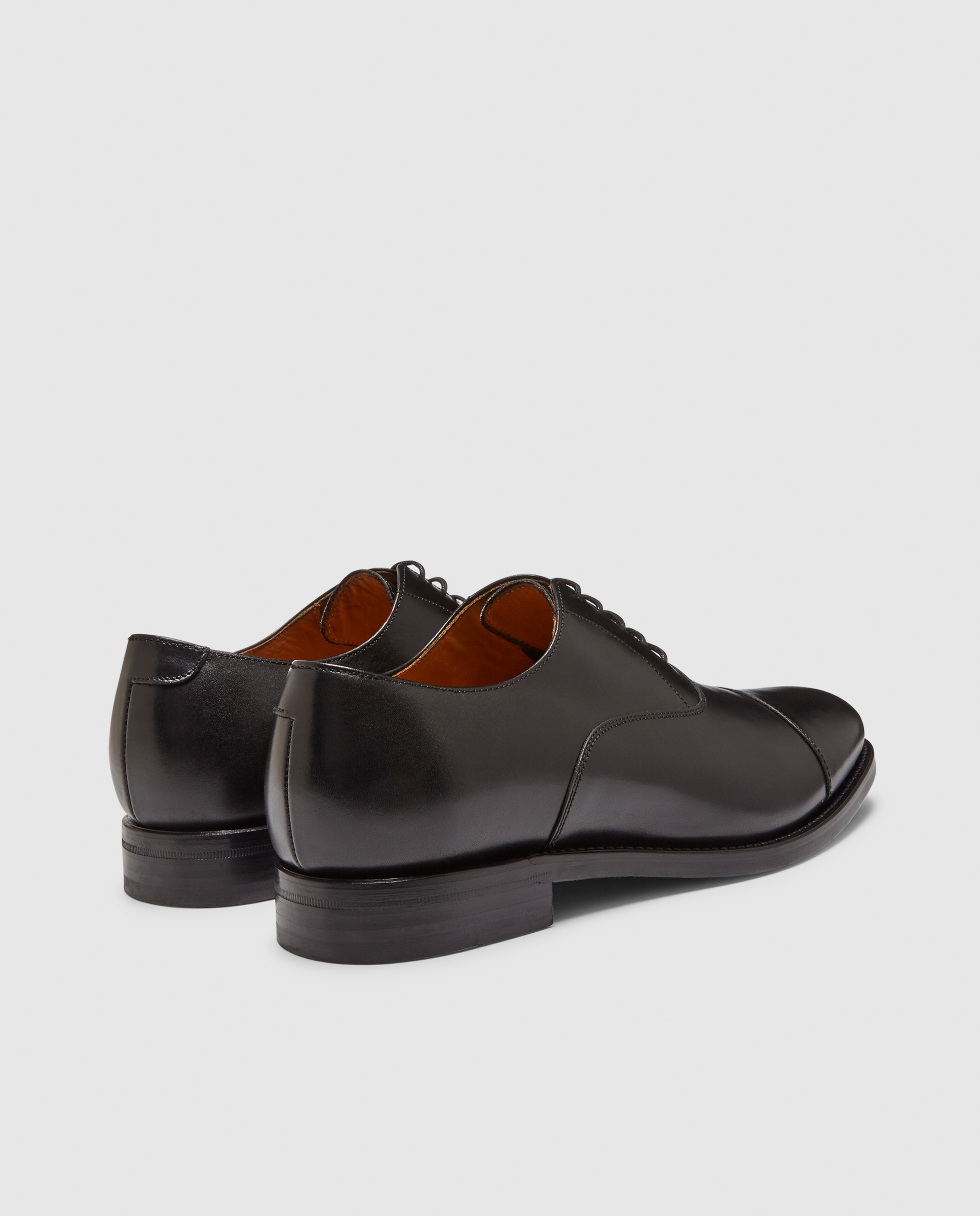 Sapatos de Atacadores em Pele - Preto Preto-3
