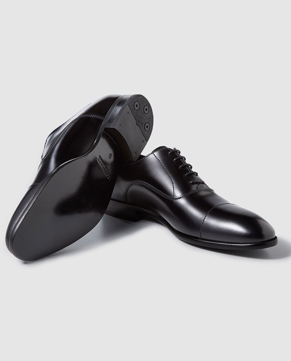 Sapatos elegantes masculinos Lottusse em pele cor preto Preto-2